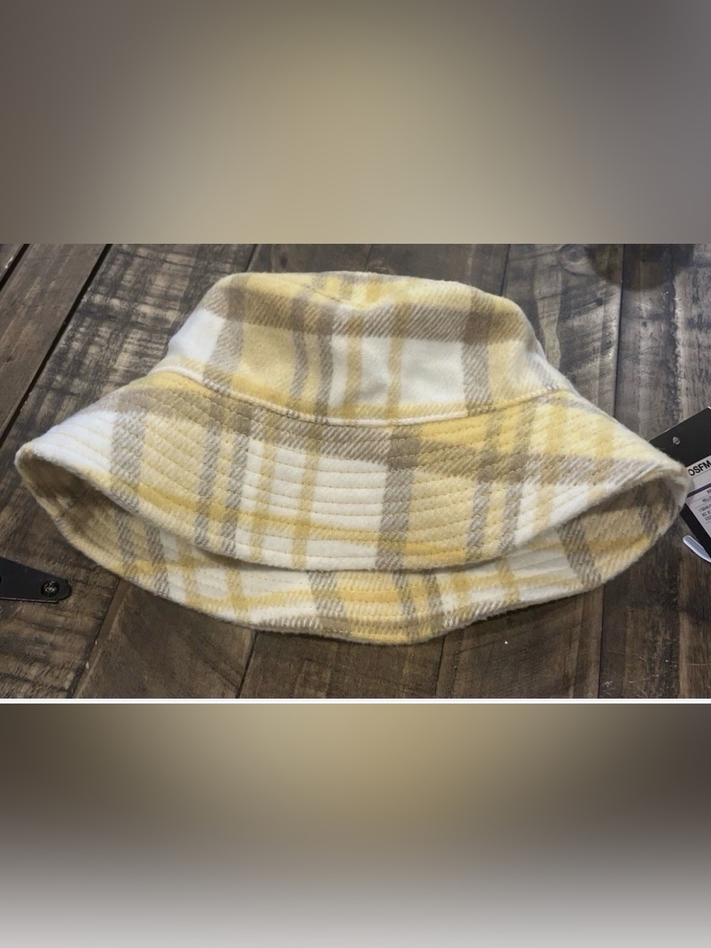 Art Class Girls Yellow Plaid Bucket Hat Soft Summer Beach Sun Hat OSFM NWT